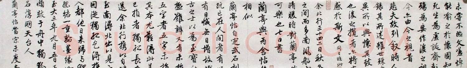 陈忠康行书临《兰亭十三跋》长卷 | 书法长卷