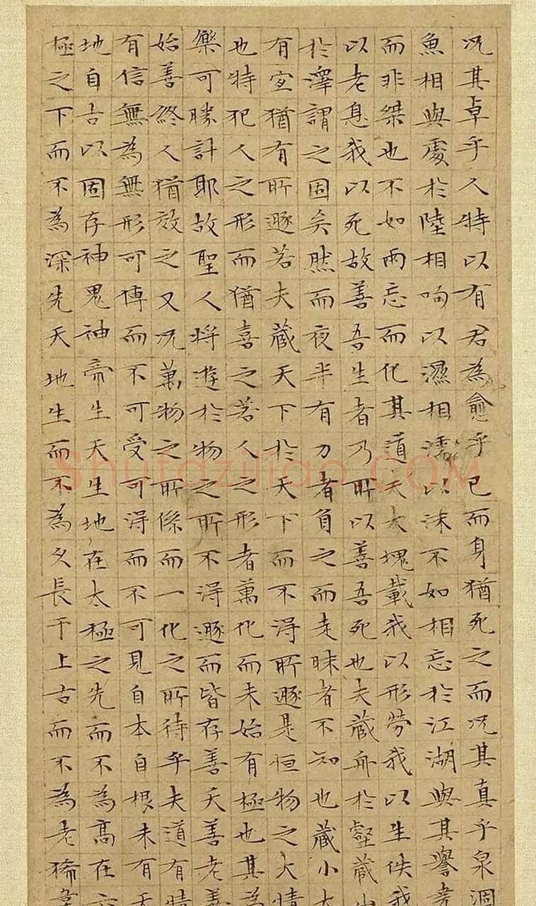 文徵明63岁小楷《庄子》册 | 书法名家作品欣赏