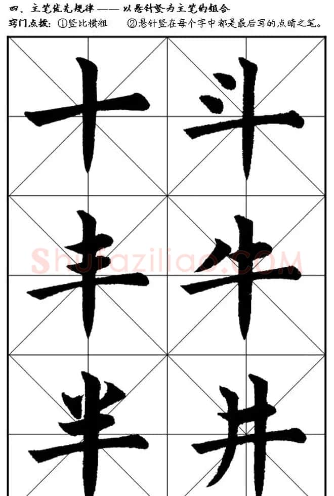 楷书入门教材楷书笔画书写规律 | 软笔楷书字帖