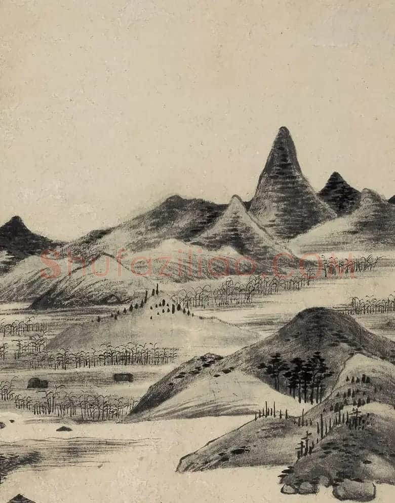 查士标书法题弘仁山水八开 | 传世书法作品鉴赏