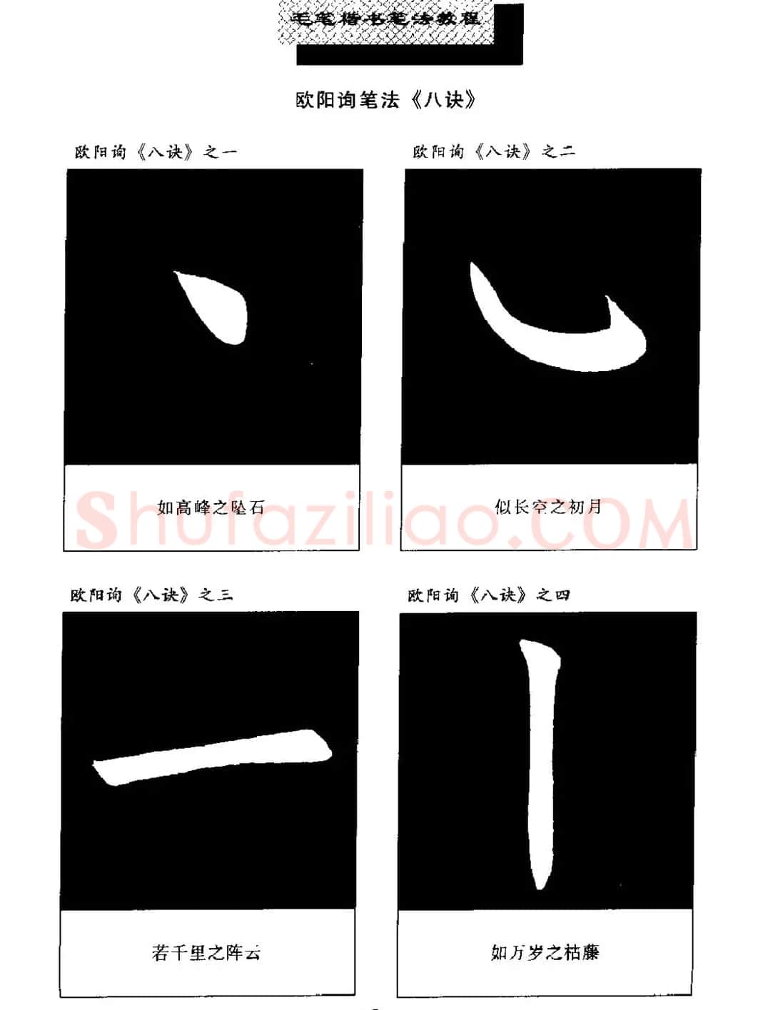 田英章楷书字帖《毛笔楷书笔法教程》 | 软笔楷书字帖