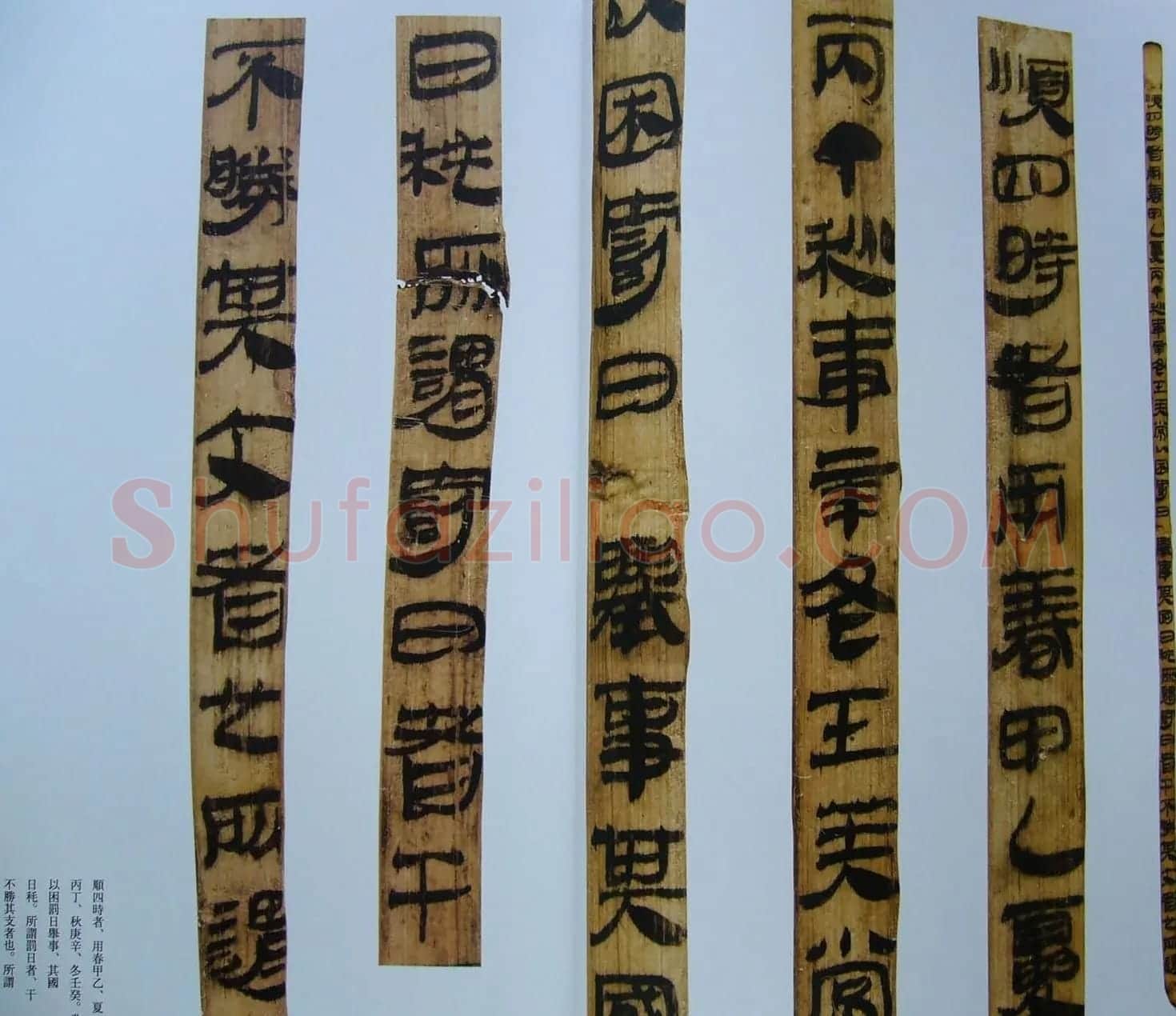 汉代书法竹简欣赏《虎溪山前汉简》 | 名家书法作品赏析