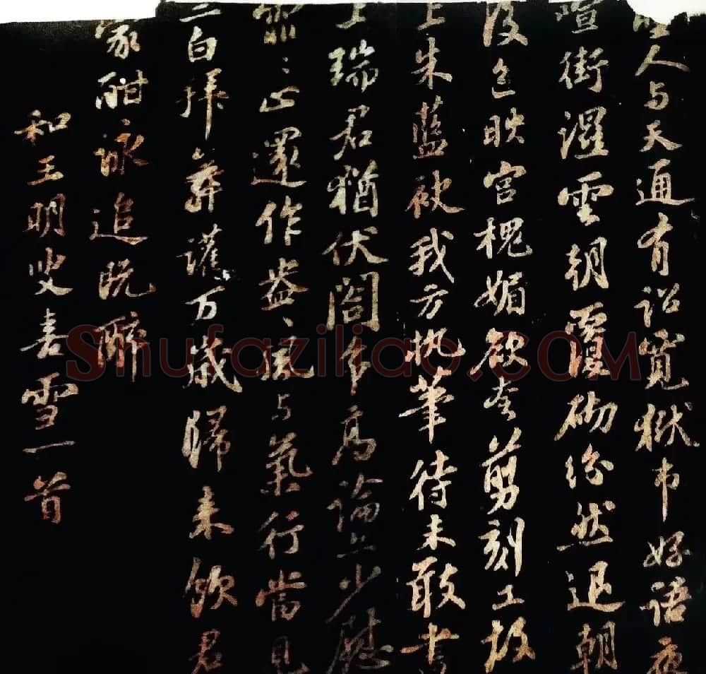 苏轼行书《和王明叟喜雪诗帖》 | 毛笔书法作品