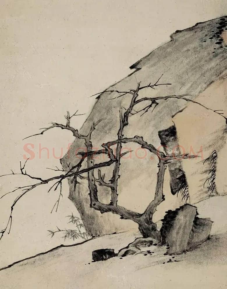 查士标书法题弘仁山水八开 | 传世书法作品鉴赏