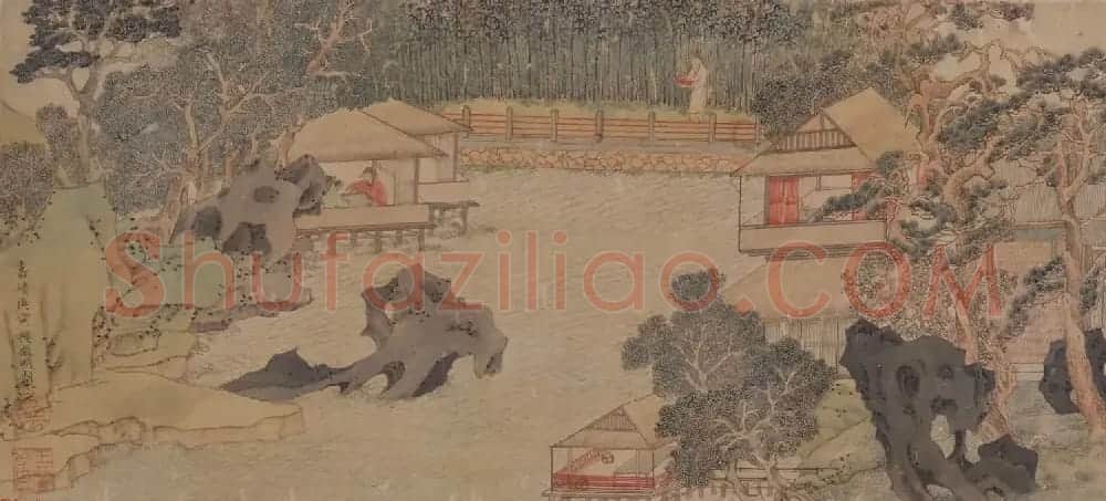 文徵明绘画作品欣赏《东园图卷》 | 传世书法作品欣赏