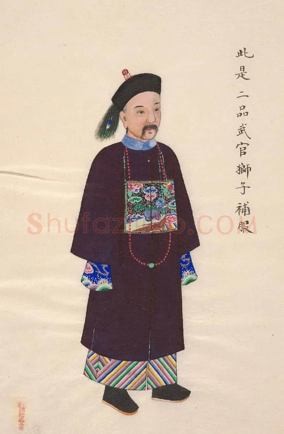 周培春绘画《清朝文武官员品级图册》 | 传世书法作品鉴赏