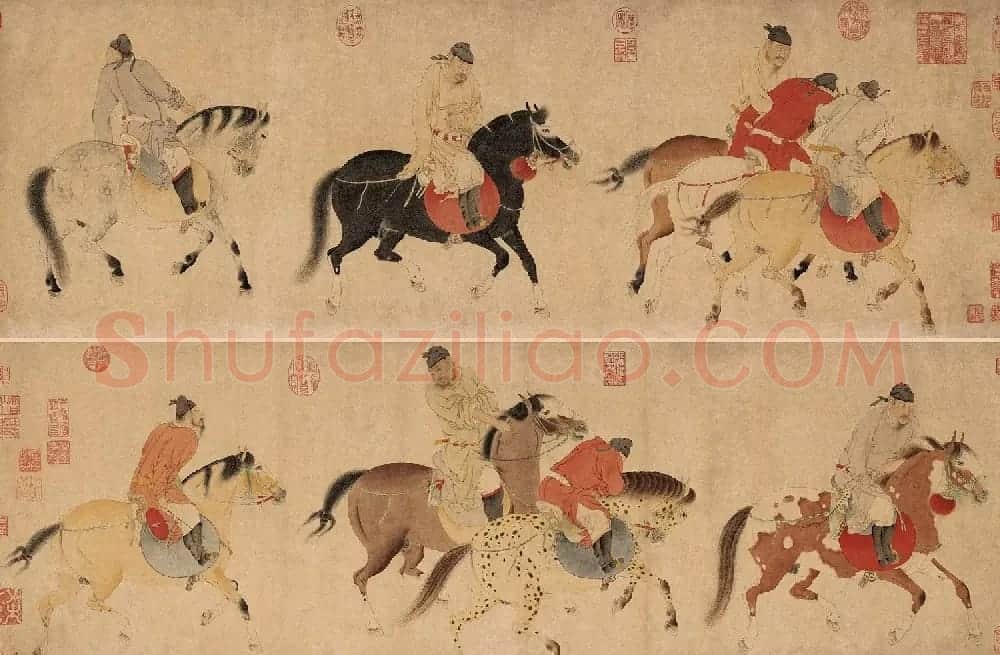 陈继儒、辋川馆主人题《五王醉归图》 | 传世书法作品欣赏