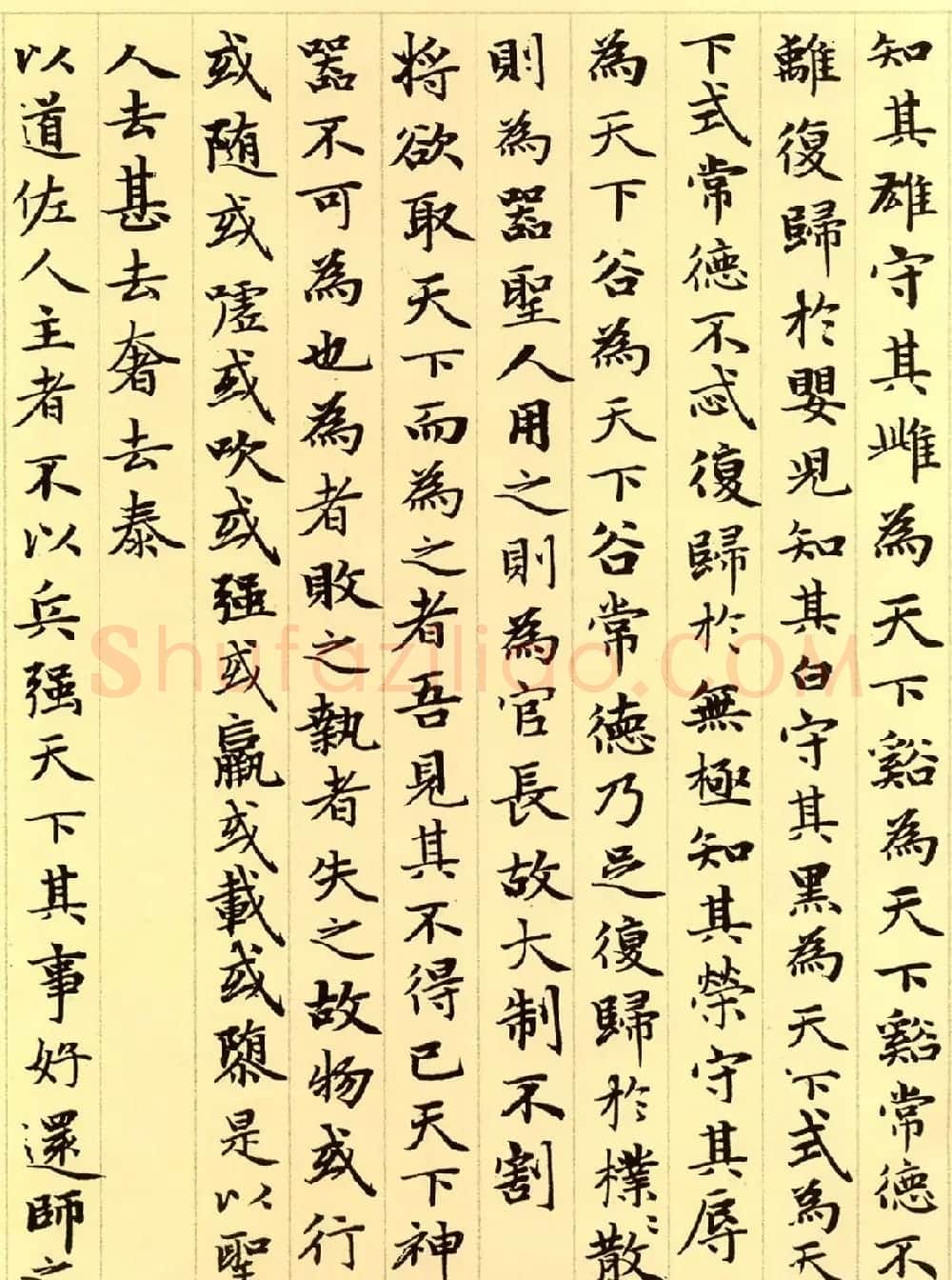 赵孟頫63岁小楷《老子道德经》 | 书法名家作品欣赏