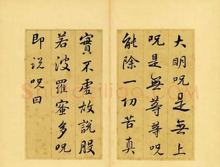 清朝刑部尚书张照行书欣赏《心经册》 | 心经书法作品