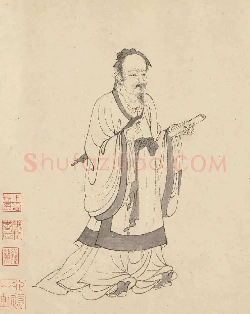 元代褚奂隶书题词《九歌图》 | 传世书法作品精选