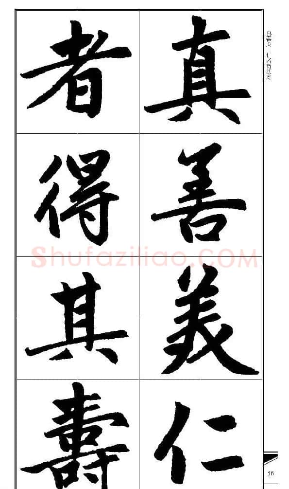 锦言精华--赵孟頫楷书大格集字帖 | 毛笔楷书字帖