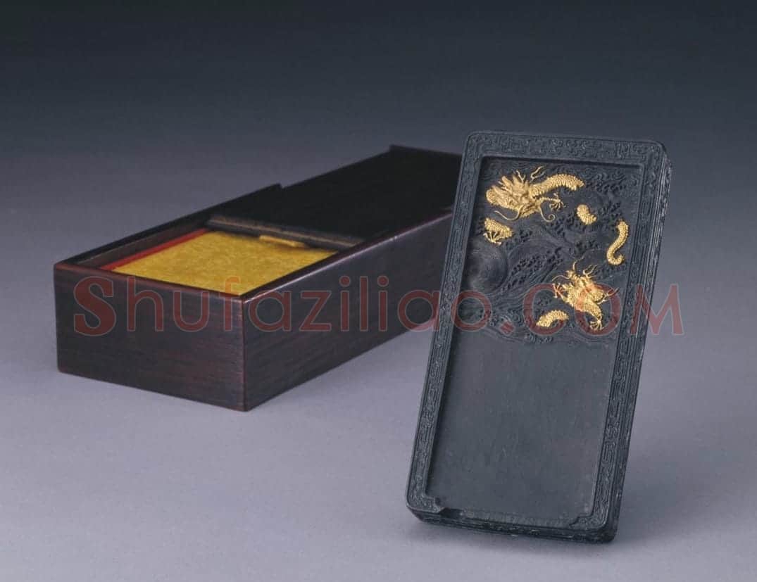 乾隆款海水龙纹砚式墨 | 故宫文房用品藏品