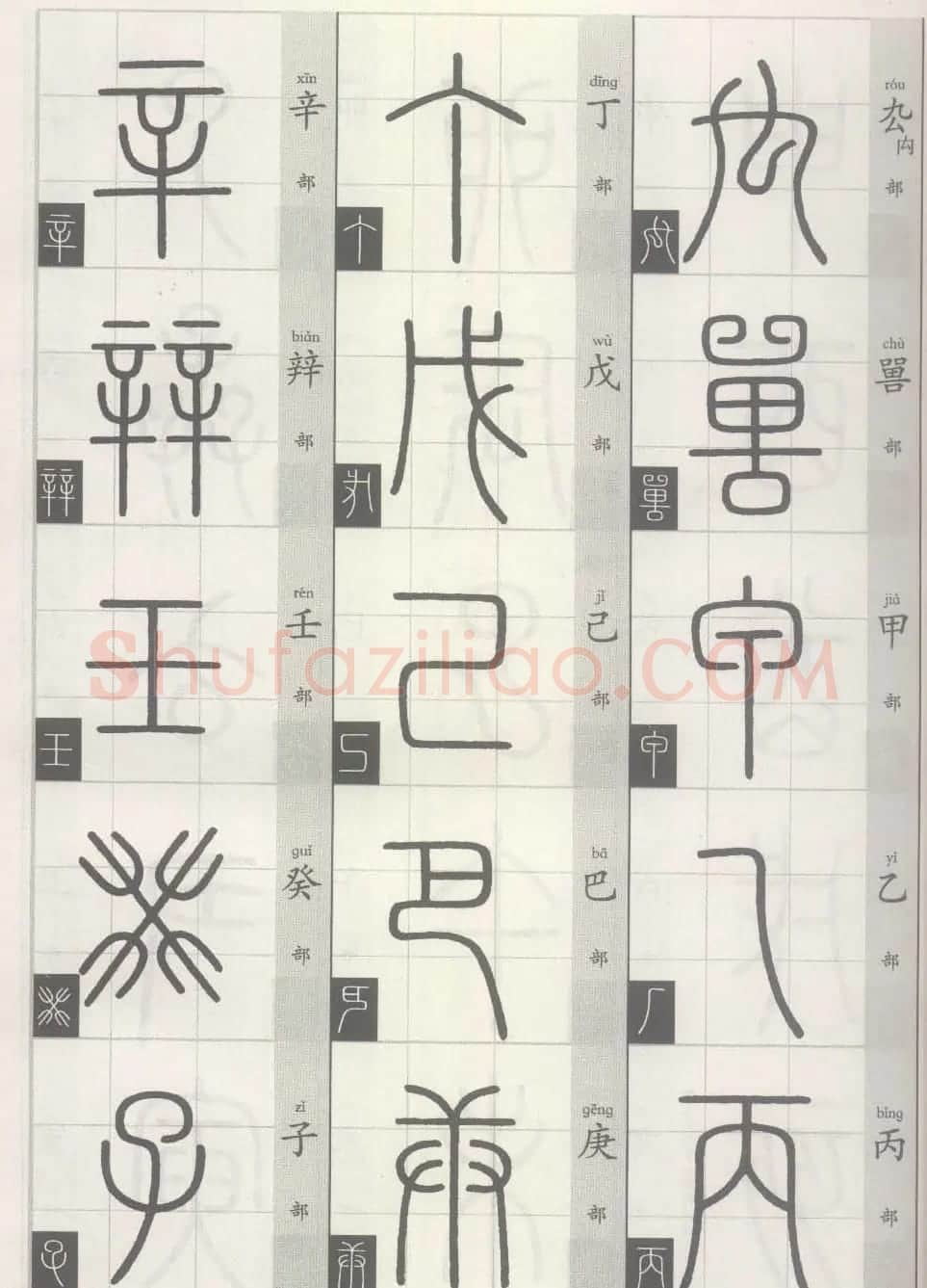 篆经-篆书书写与辨识上篇:部首源流诀 | 毛笔篆书字帖