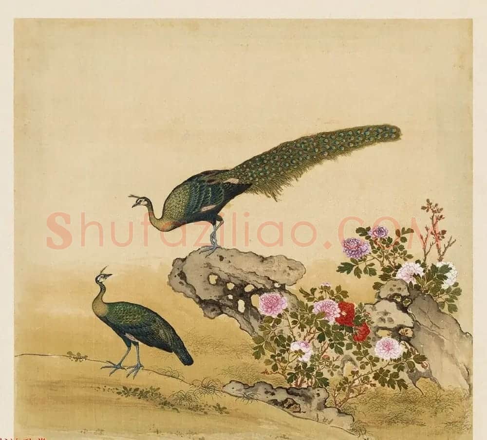 汉文满文字画欣赏《清人鸟谱册》 | 传世书法作品欣赏