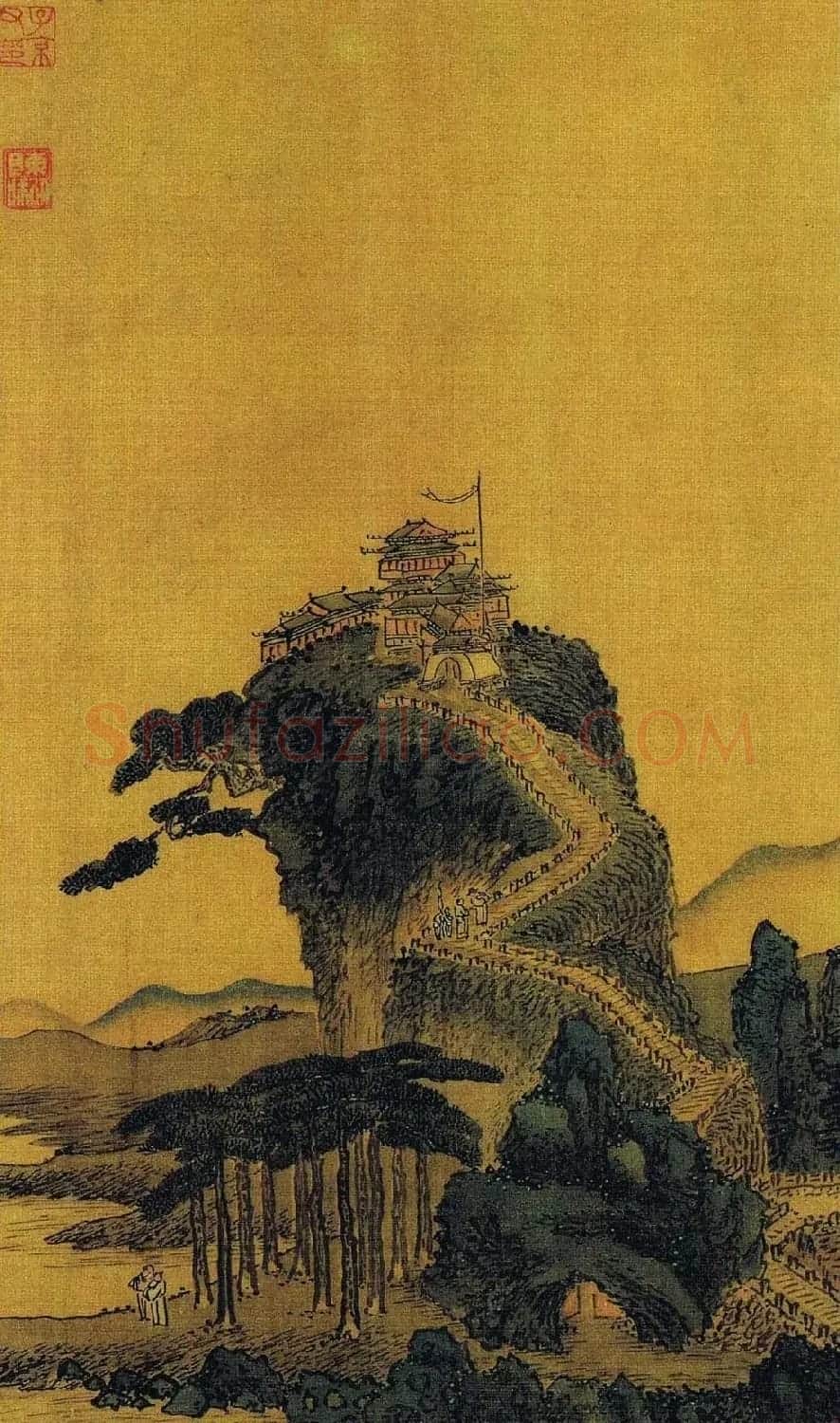 吴门画派班首沈周书法字画欣赏《雨江名胜图册》 | 传世书法作品欣赏
