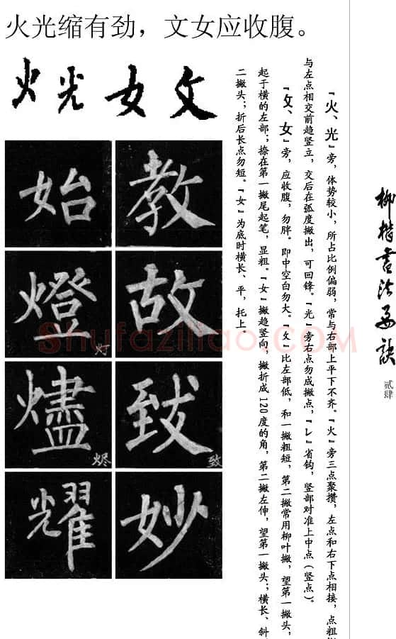 柳公权楷书学习字帖《柳体书法要诀》 | 软笔楷书字帖