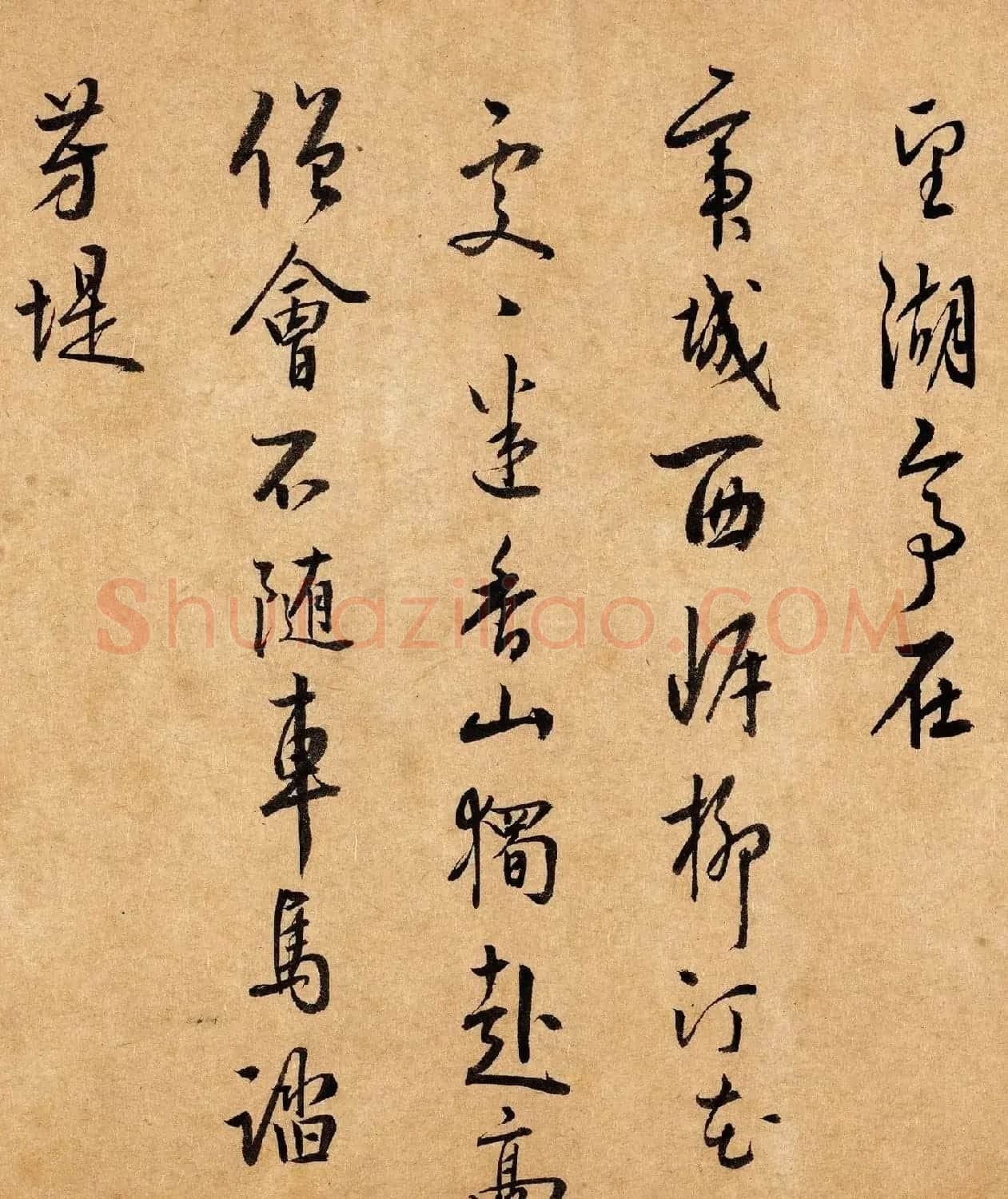 明代王凤灵书法欣赏《跋湖庄清夏图卷》 | 软笔书法作品