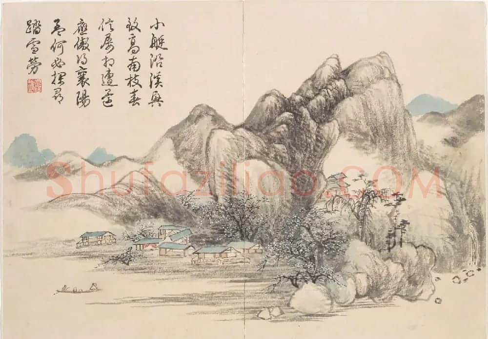 清代钱维城绘画欣赏《景敷四气冬景图》大都会博物馆藏 | 传世书法作品精选