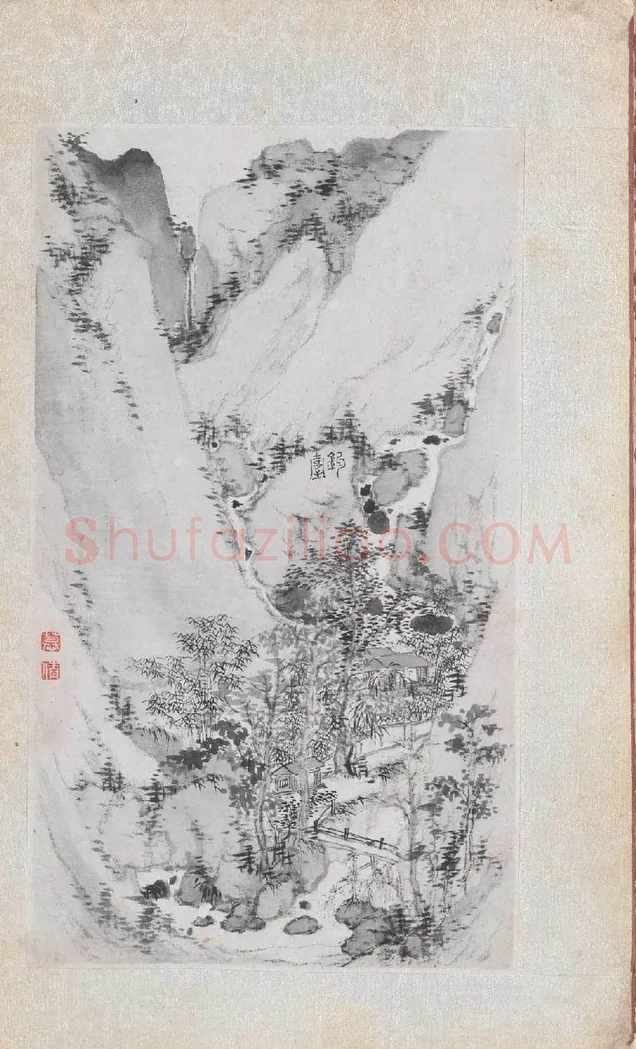 郑旼书法字画欣赏《黄山八景图册》 | 传世书法作品精选