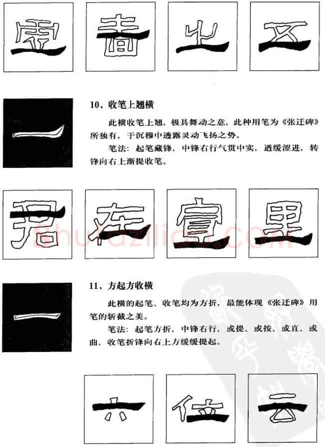 隶书学习教材《张迁碑笔法详解》 | 毛笔隶书字帖