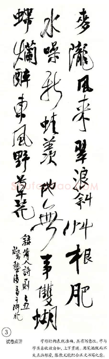 中央美院书法高考优秀试卷附点评 | 书法作品赏析