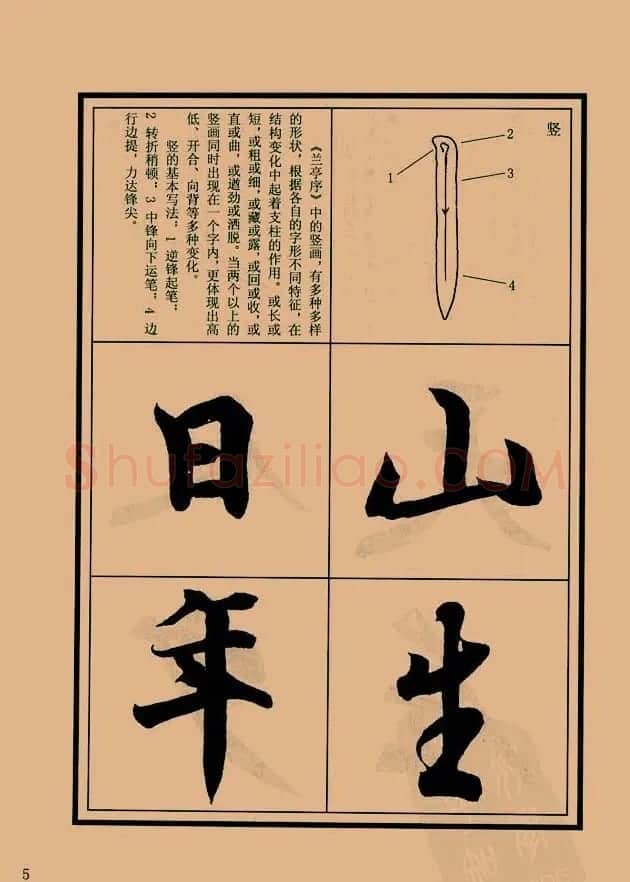 书法教程图文《兰亭序笔法详析》 | 软笔行书字帖