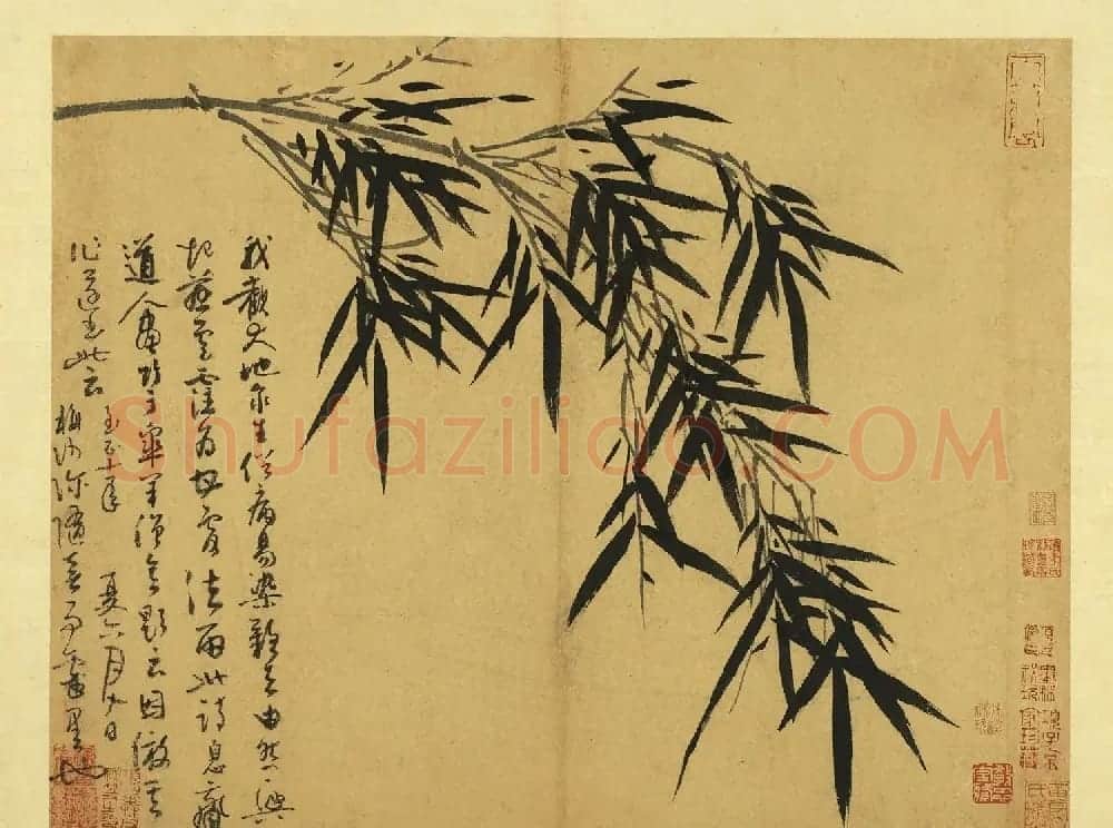 元代吴镇71岁书画册《墨竹谱》 | 传世书法作品欣赏