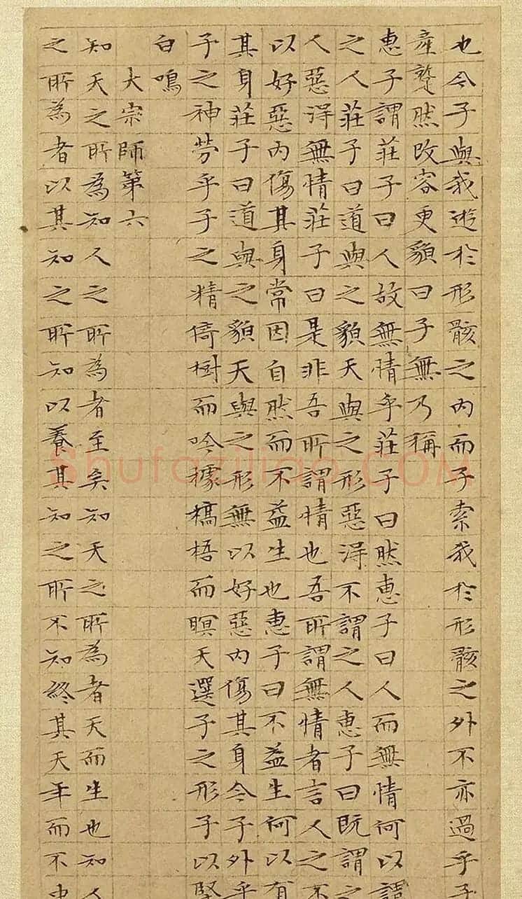 文徵明63岁小楷《庄子》册 | 书法名家作品欣赏