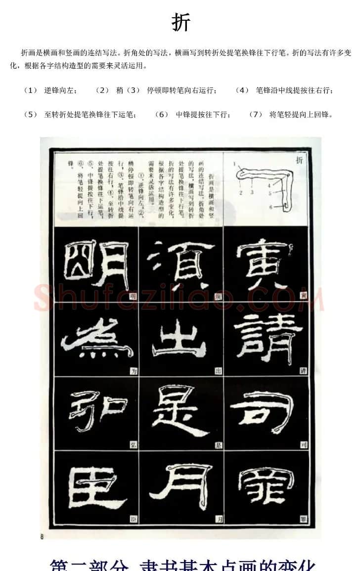 隶书习字入门书法图文教程 | 毛笔隶书字帖
