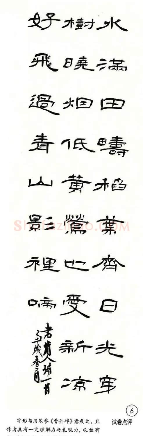 中央美院书法高考优秀试卷附点评 | 书法作品赏析