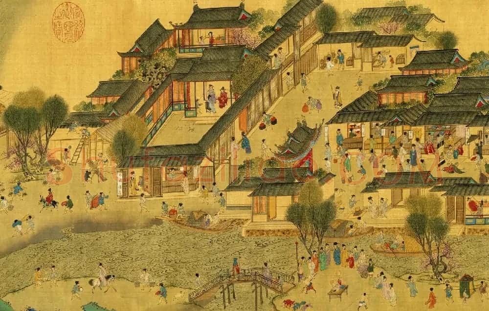 明代仇英绘画欣赏《清明上河图》 | 传世书法作品鉴赏
