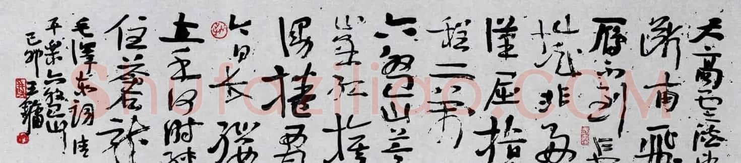 百位书法家书写毛泽东诗词作品横幅 | 书法名家作品鉴赏