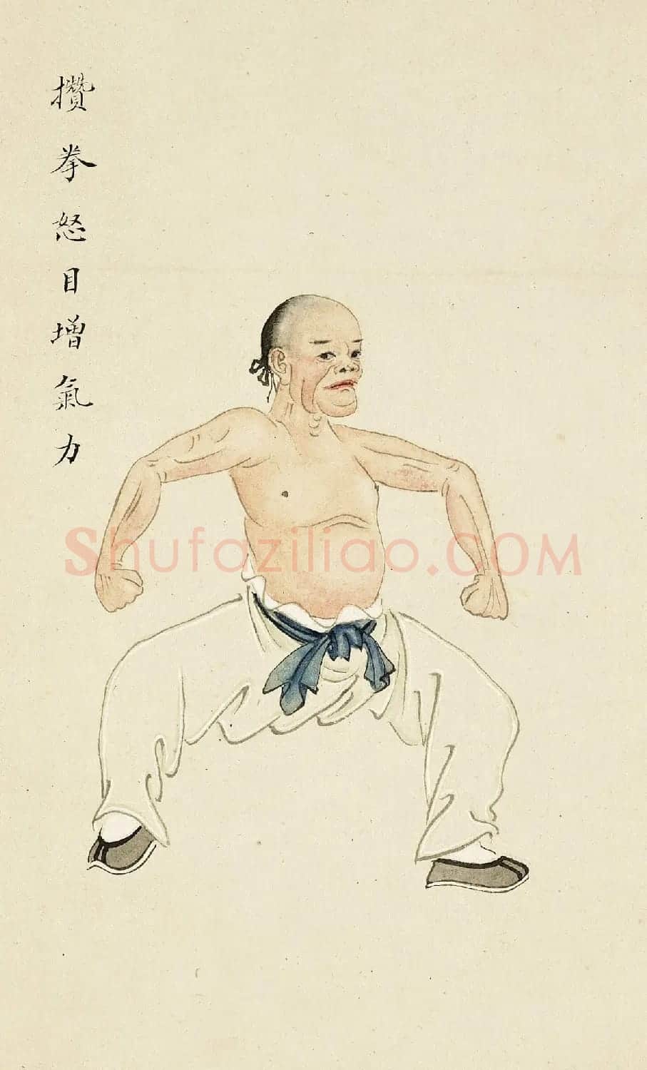 清宫彩绘插图《八段锦册》 | 传世书法作品鉴赏