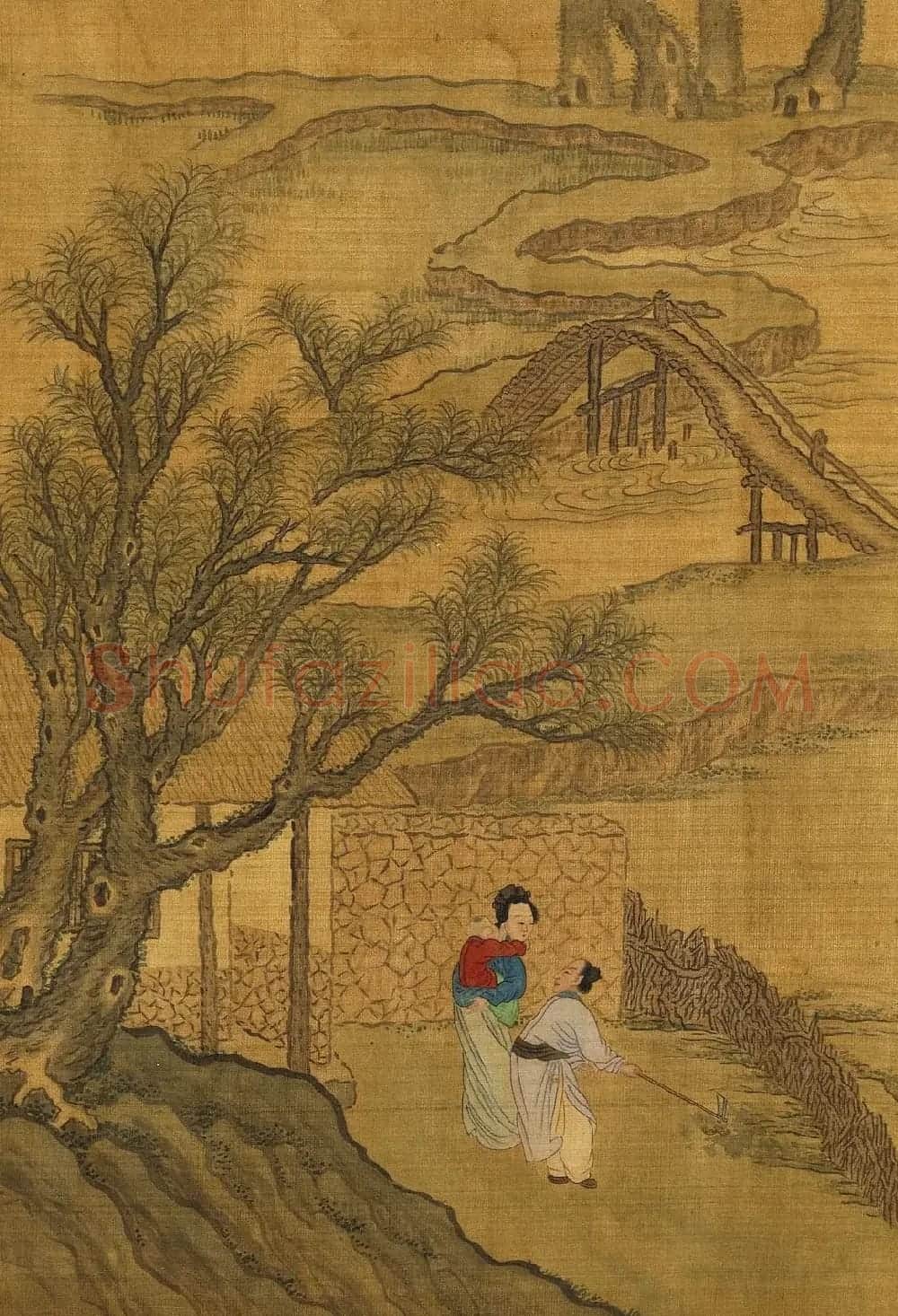 文徵明隶书许初行书合题《纯孝图》 | 传世书法作品欣赏