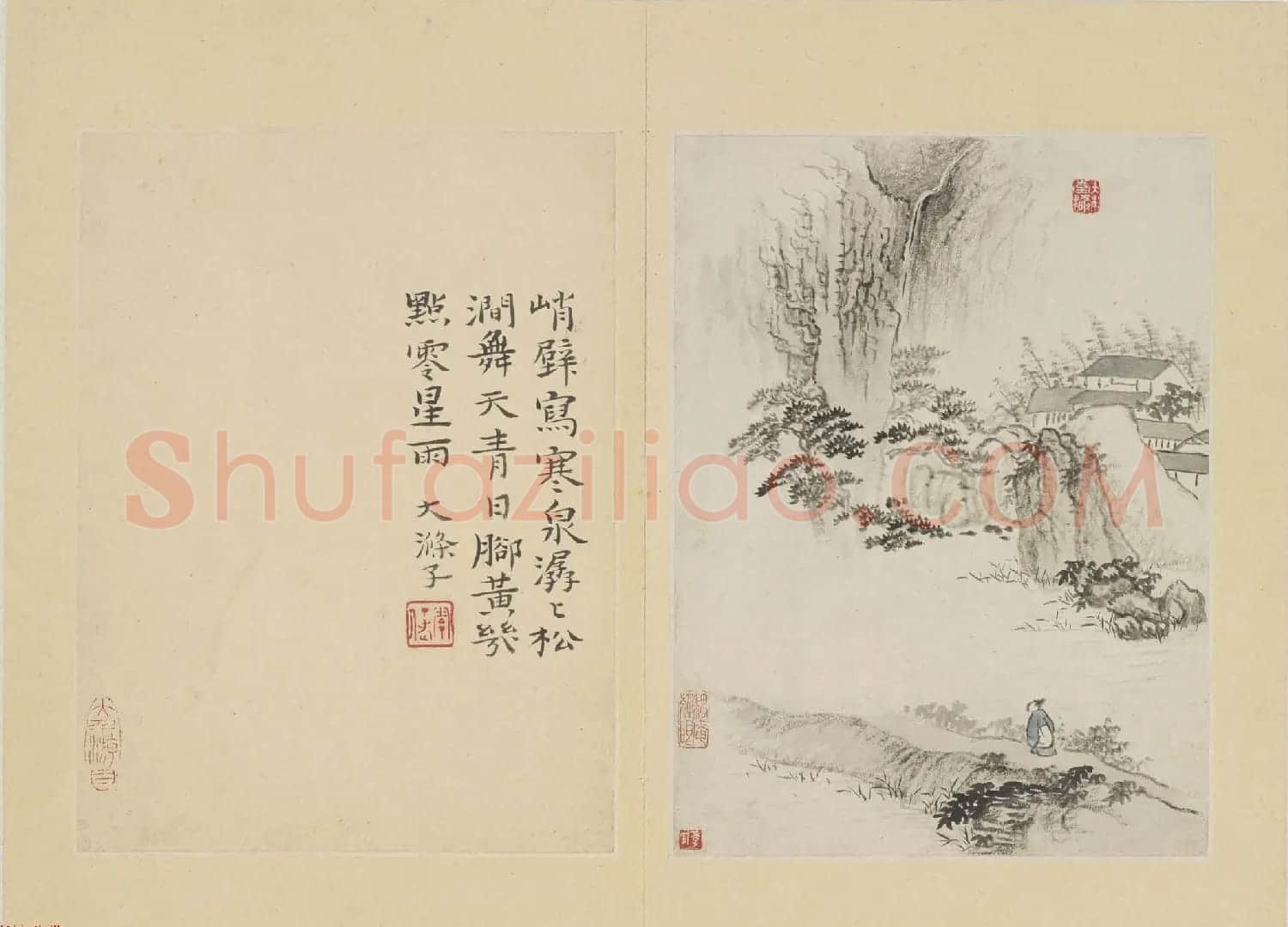 石涛字画欣赏《清湘老人写枝山诗意册》美国弗利尔美术馆藏 | 传世书法作品欣赏