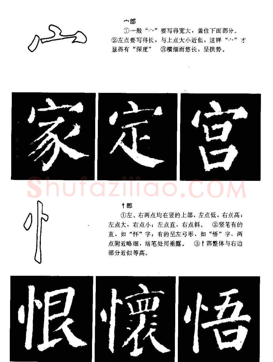 颜勤礼碑的笔画写法及部首组合法 | 毛笔楷书字帖