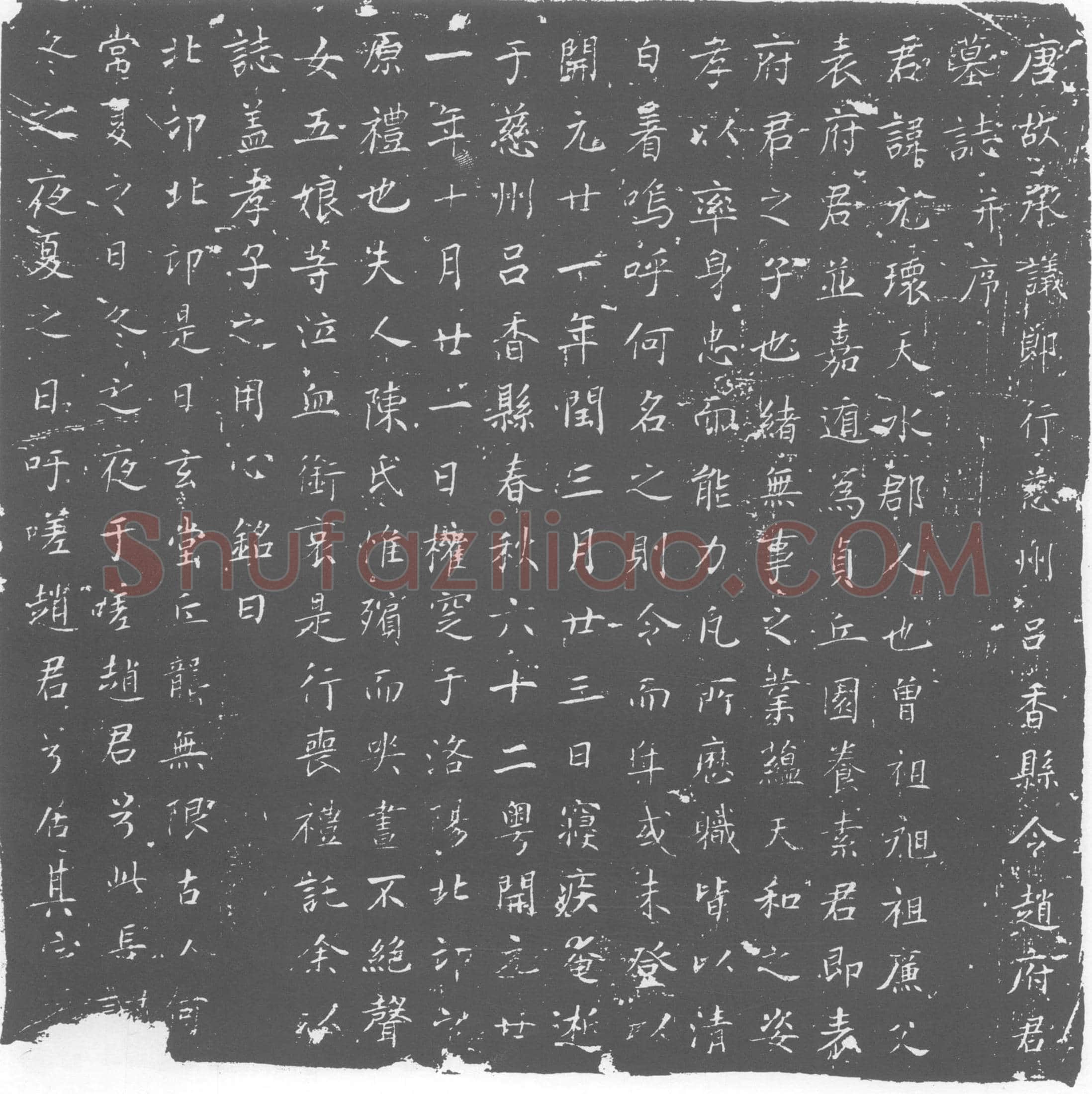 唐赵元瓌墓誌