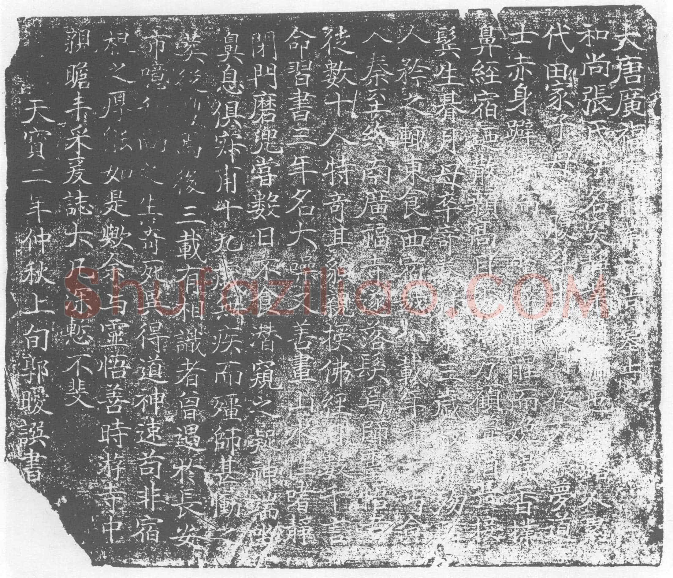唐 静业和尚 张突 墓誌