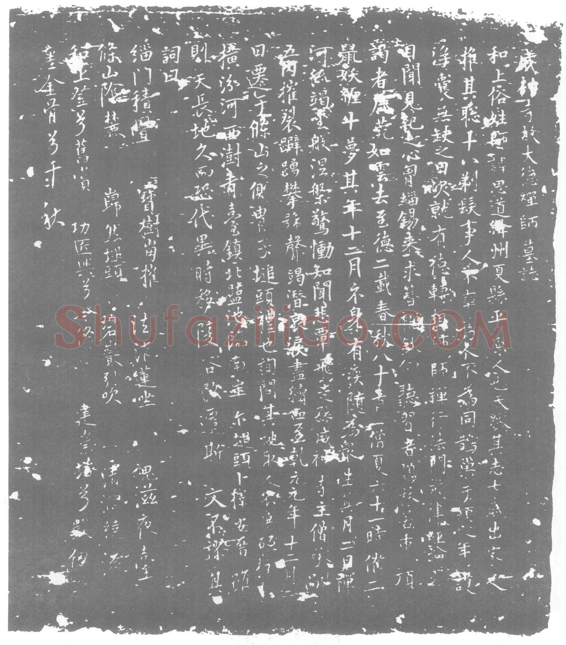 唐 师思道 威神寺大德禅师 墓誌