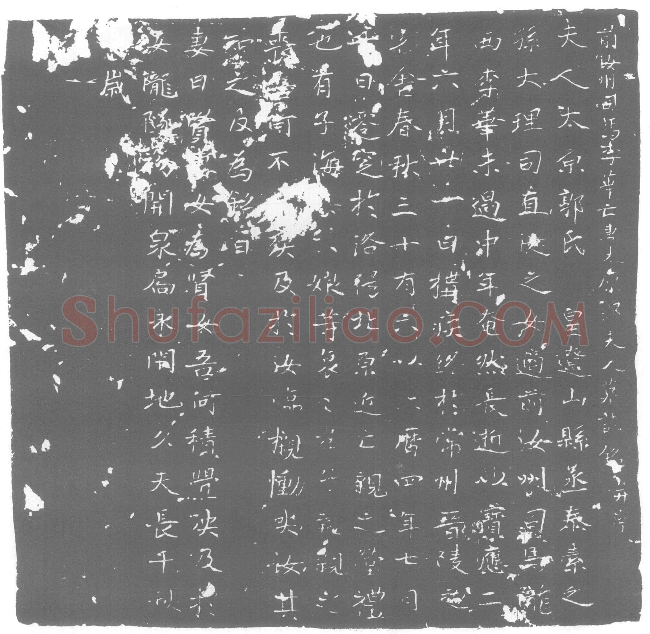 唐 郭氏 李华夫人 墓誌