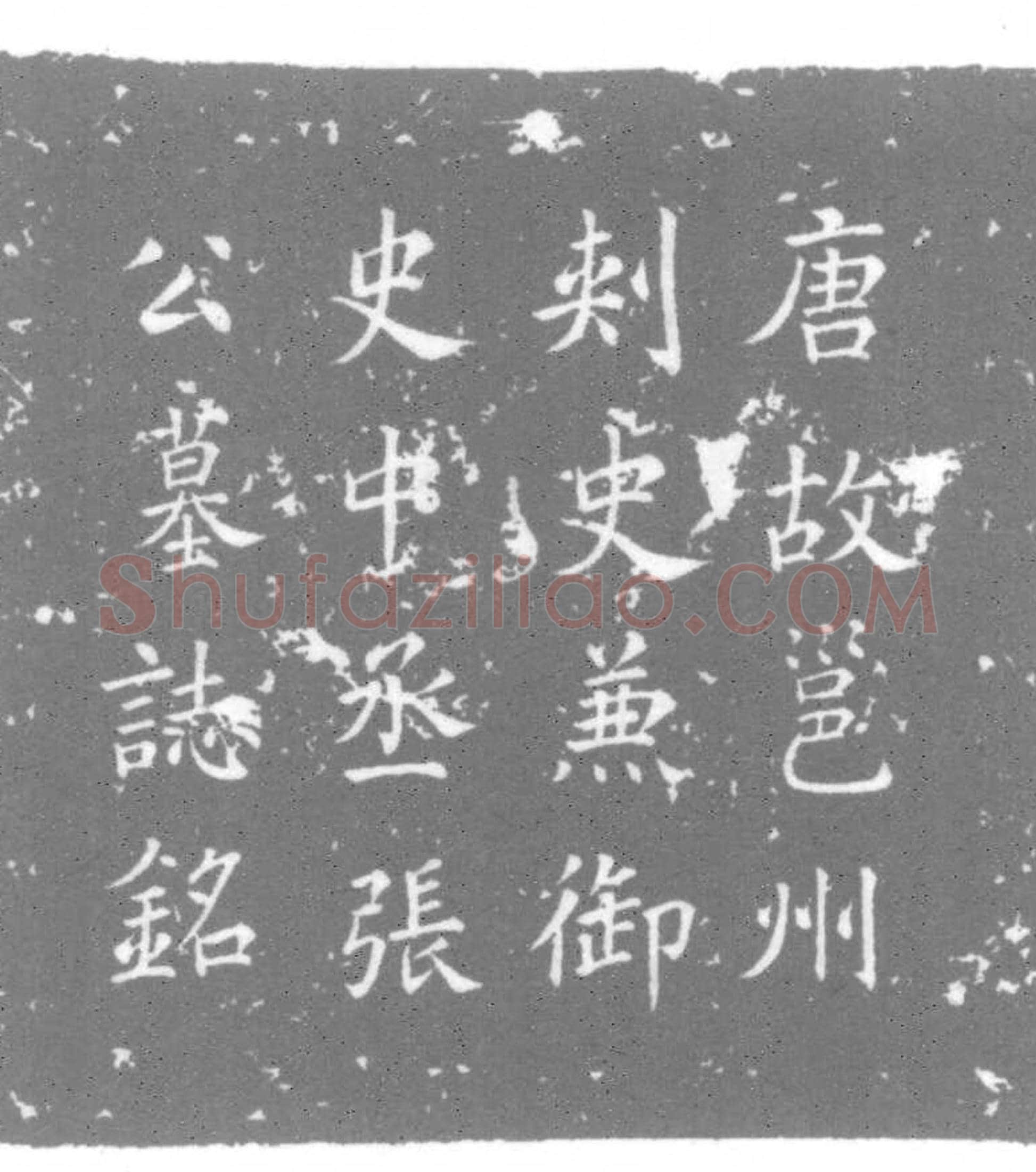 唐张士陵墓誌