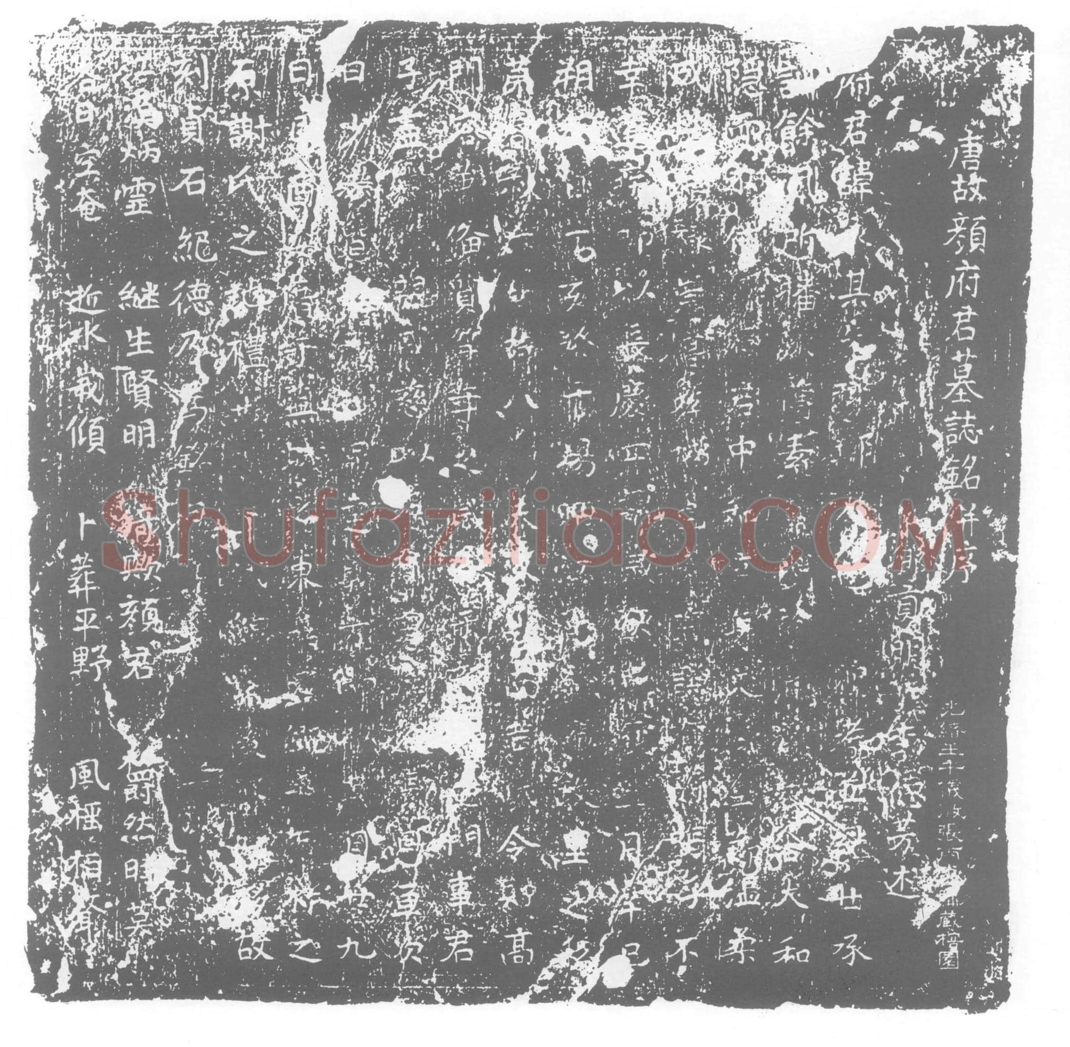 唐 颜永 墓誌