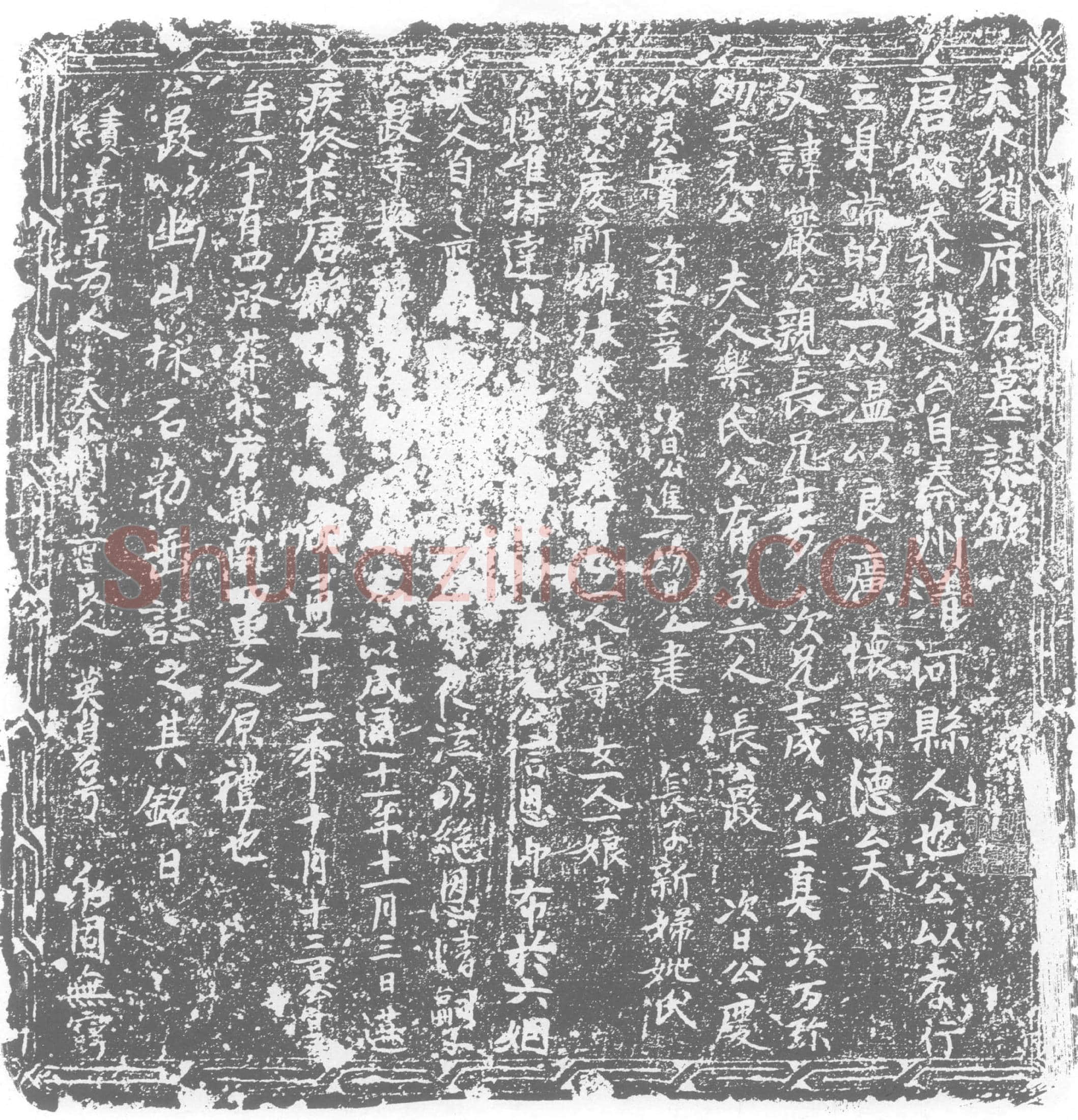 唐赵士真，赵巖儿子墓誌