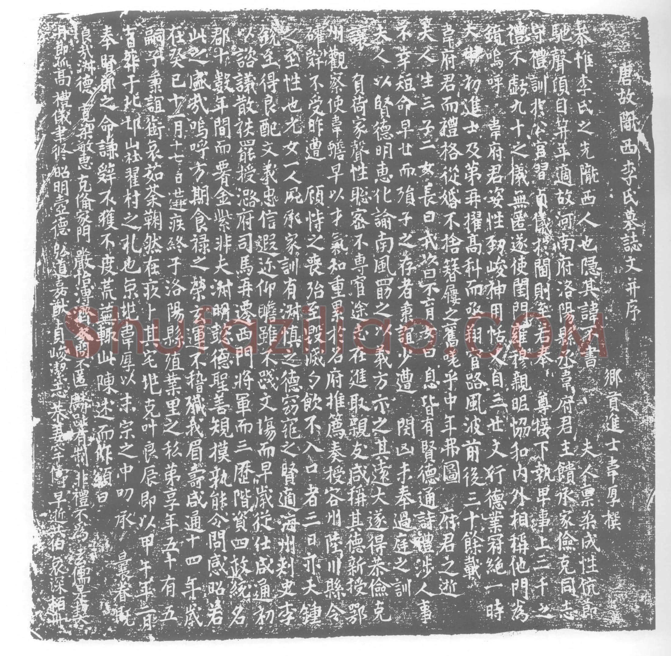 唐 李不书 墓誌