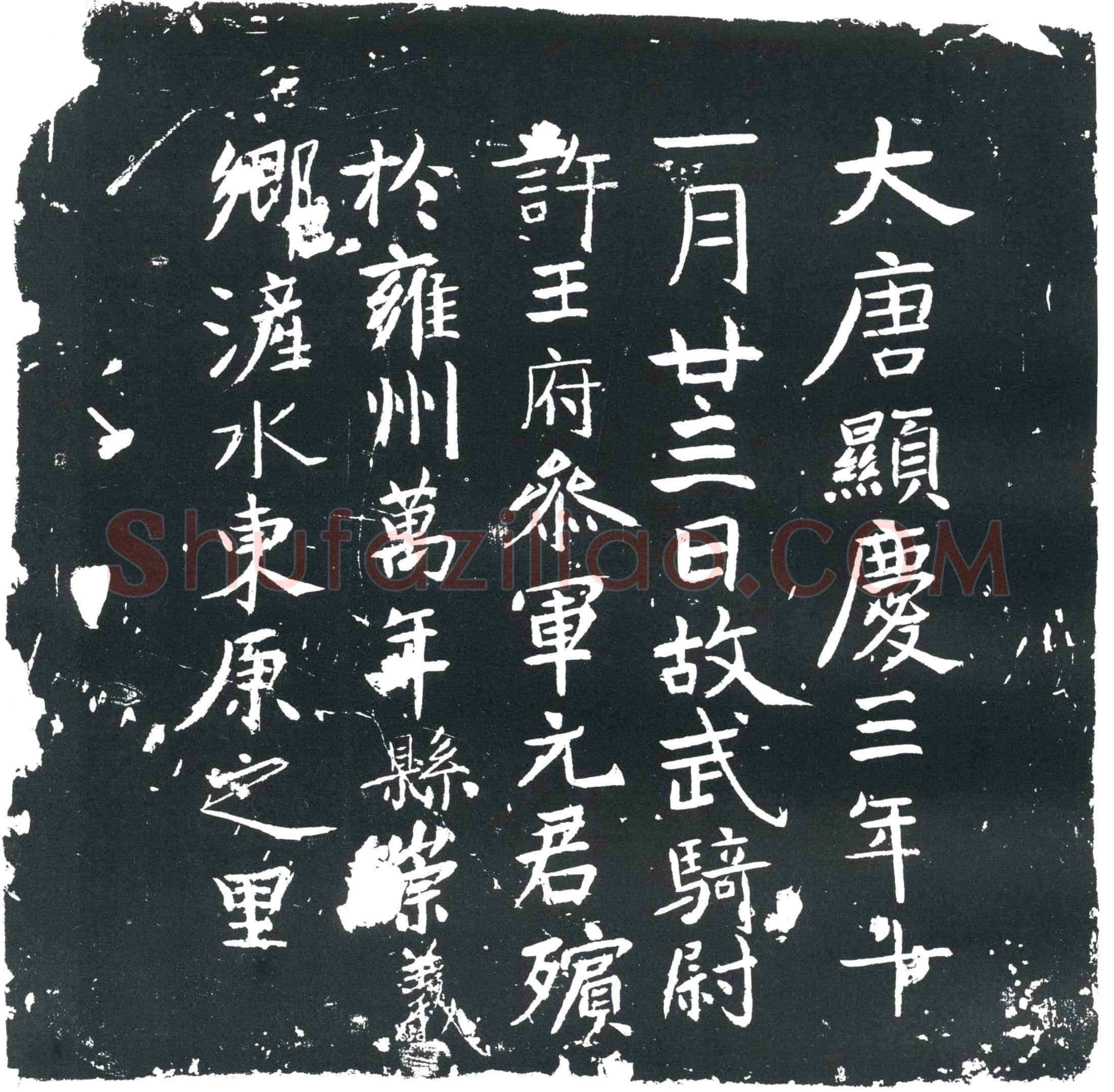 唐 元君 墓誌
