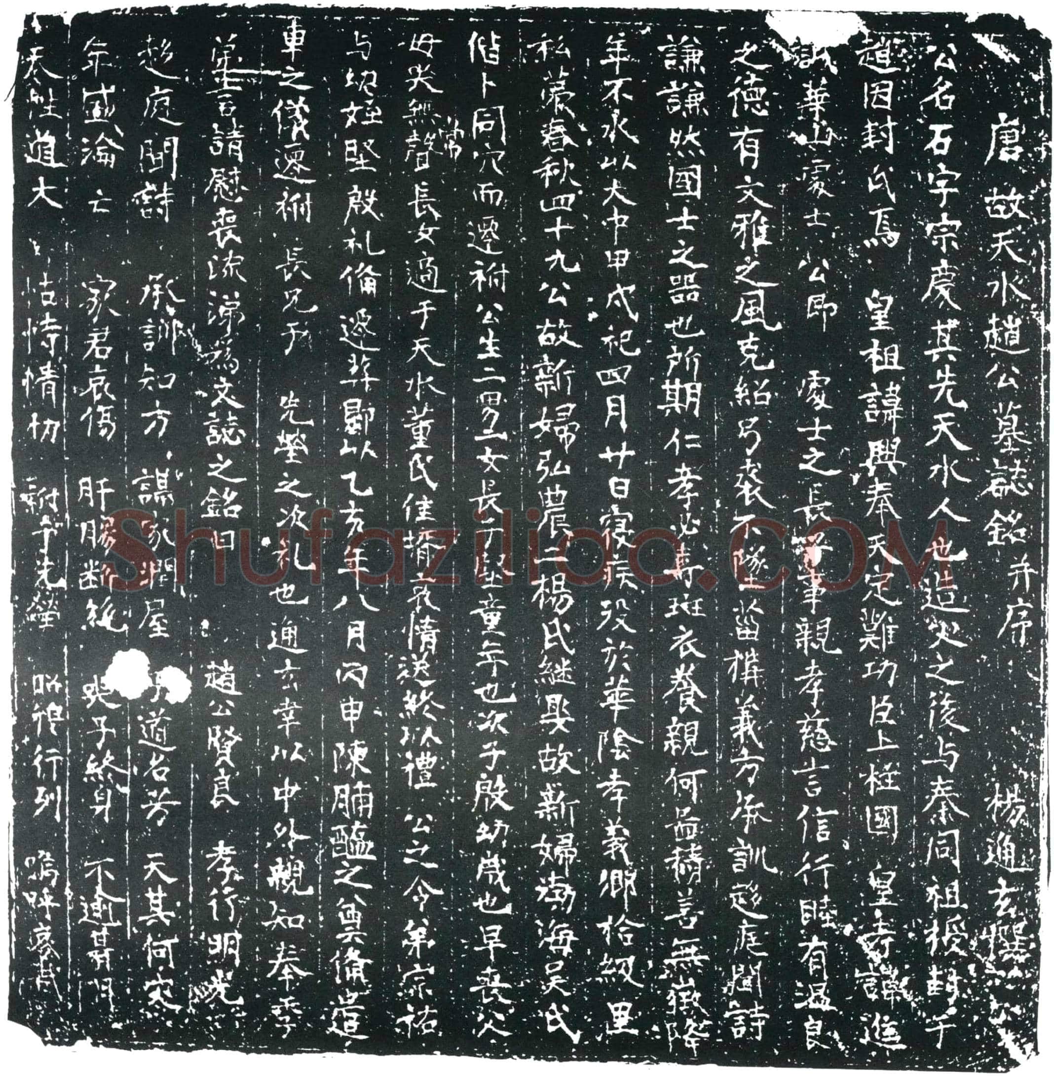 唐赵石墓誌