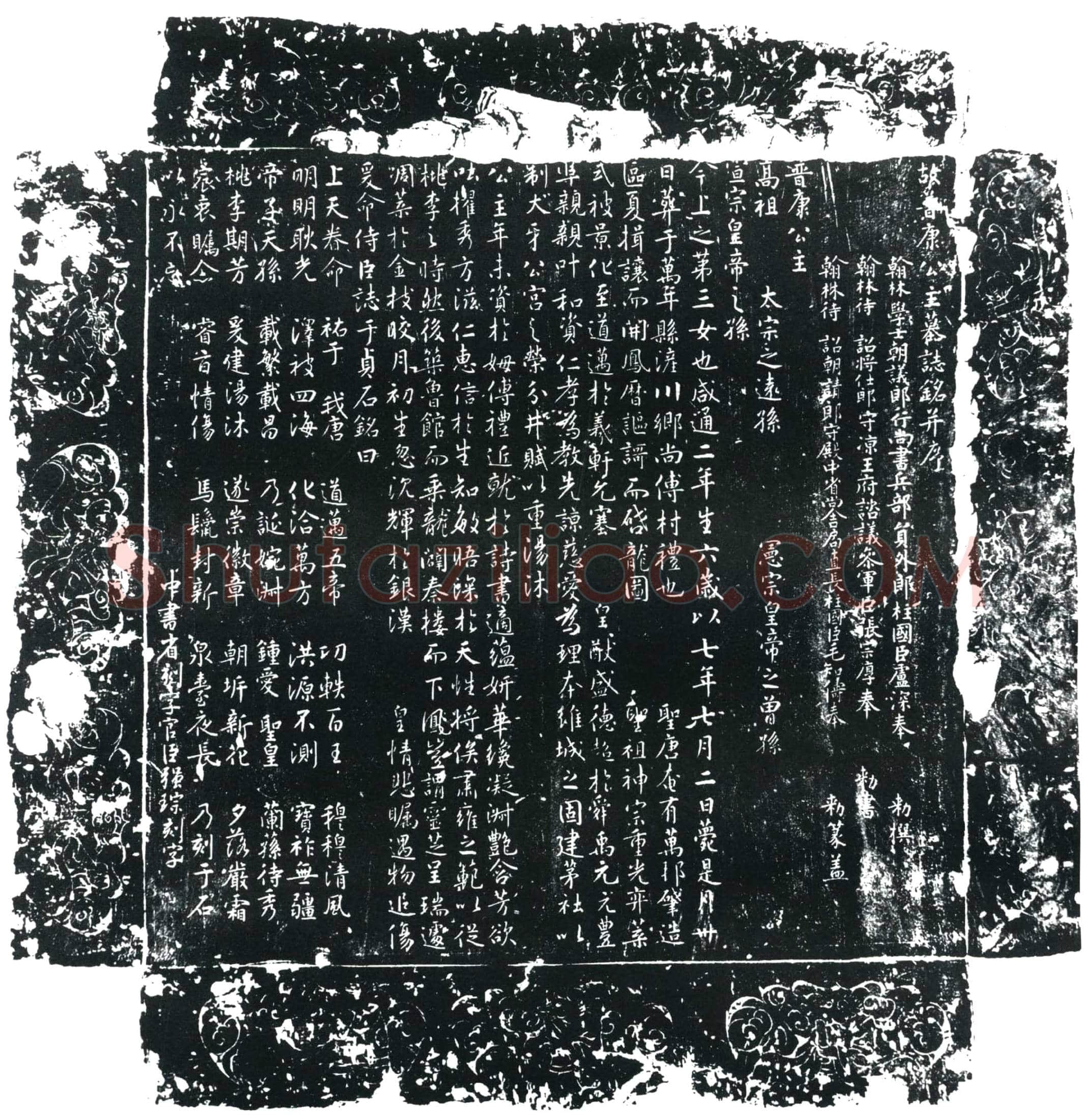 唐 晋康公主 墓誌