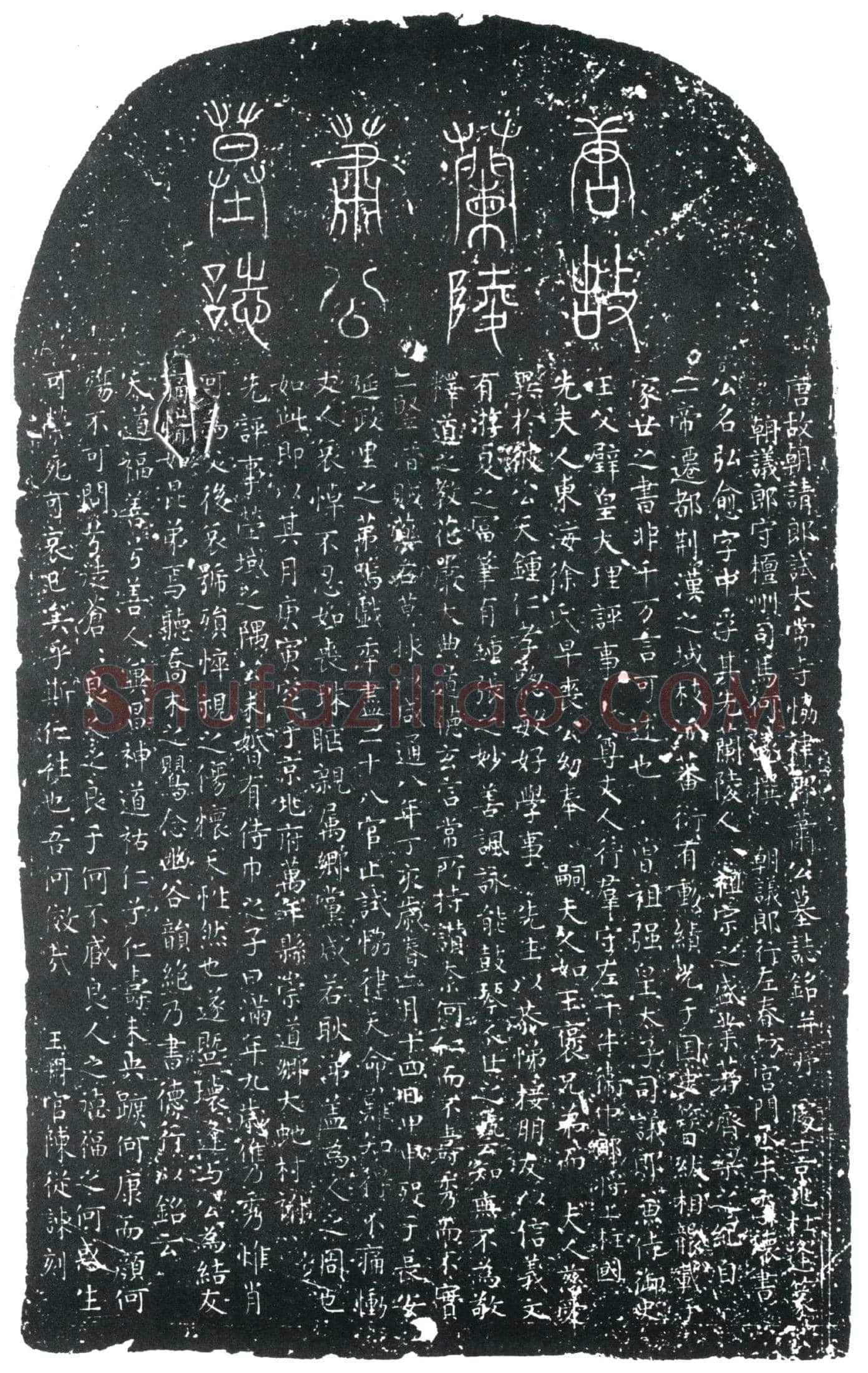 唐萧弘愈墓誌