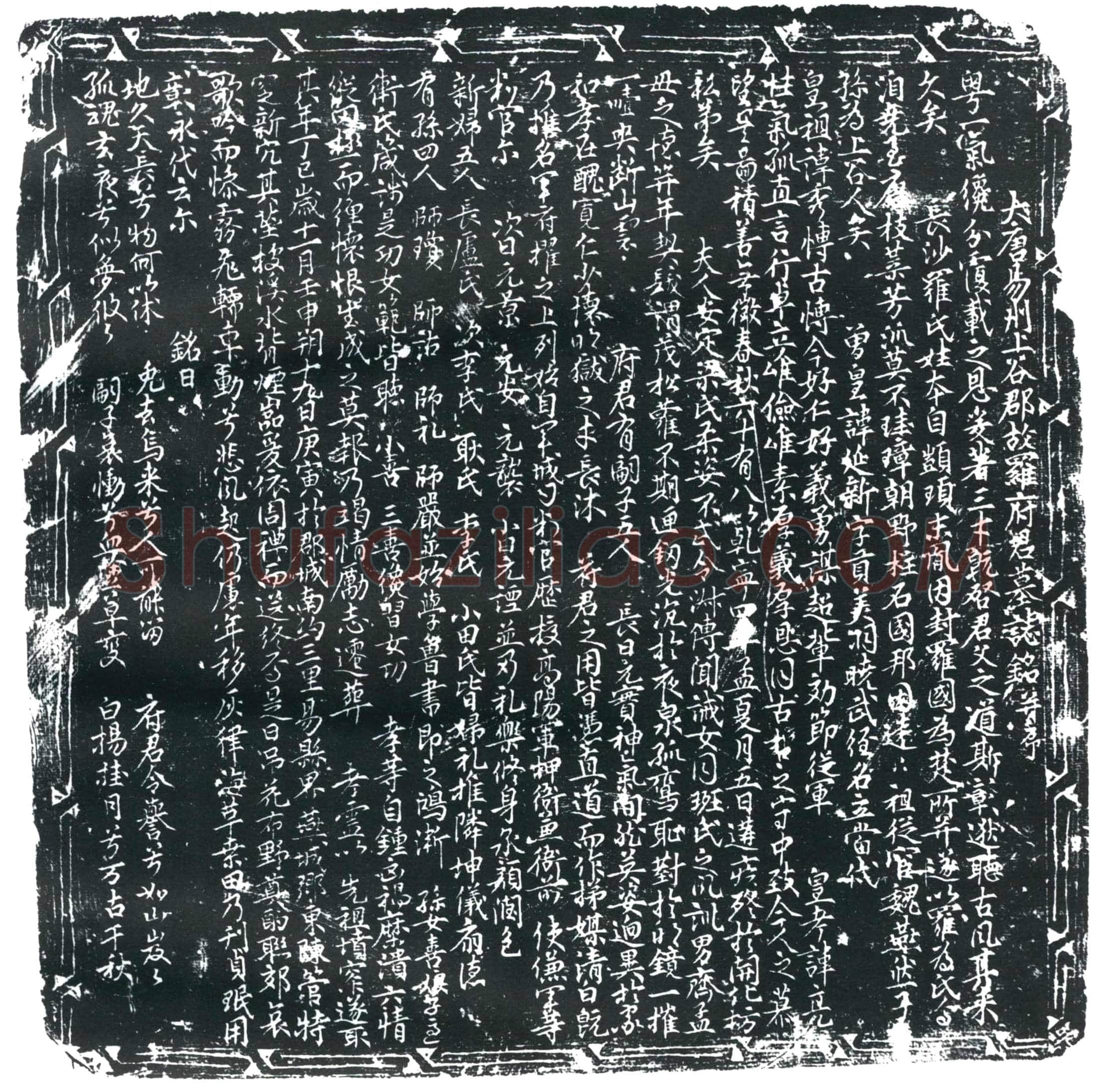 唐 上谷郡罗府君 墓誌