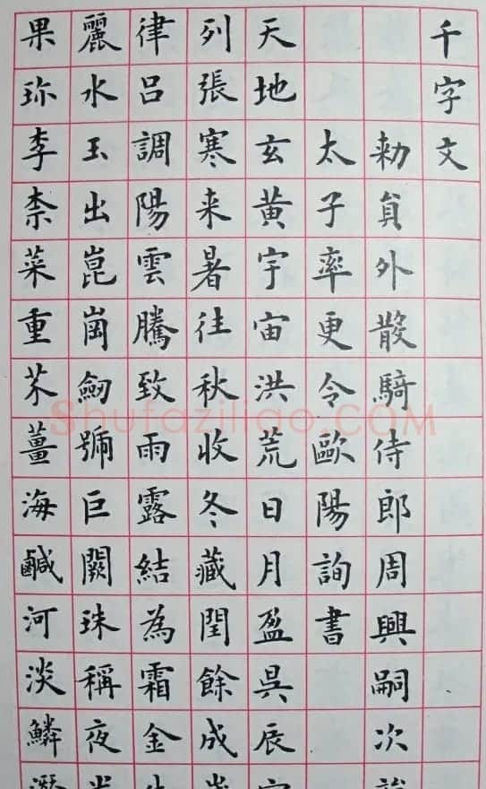 卢中南楷书临《欧阳询书千字文》 | 毛笔书法作品
